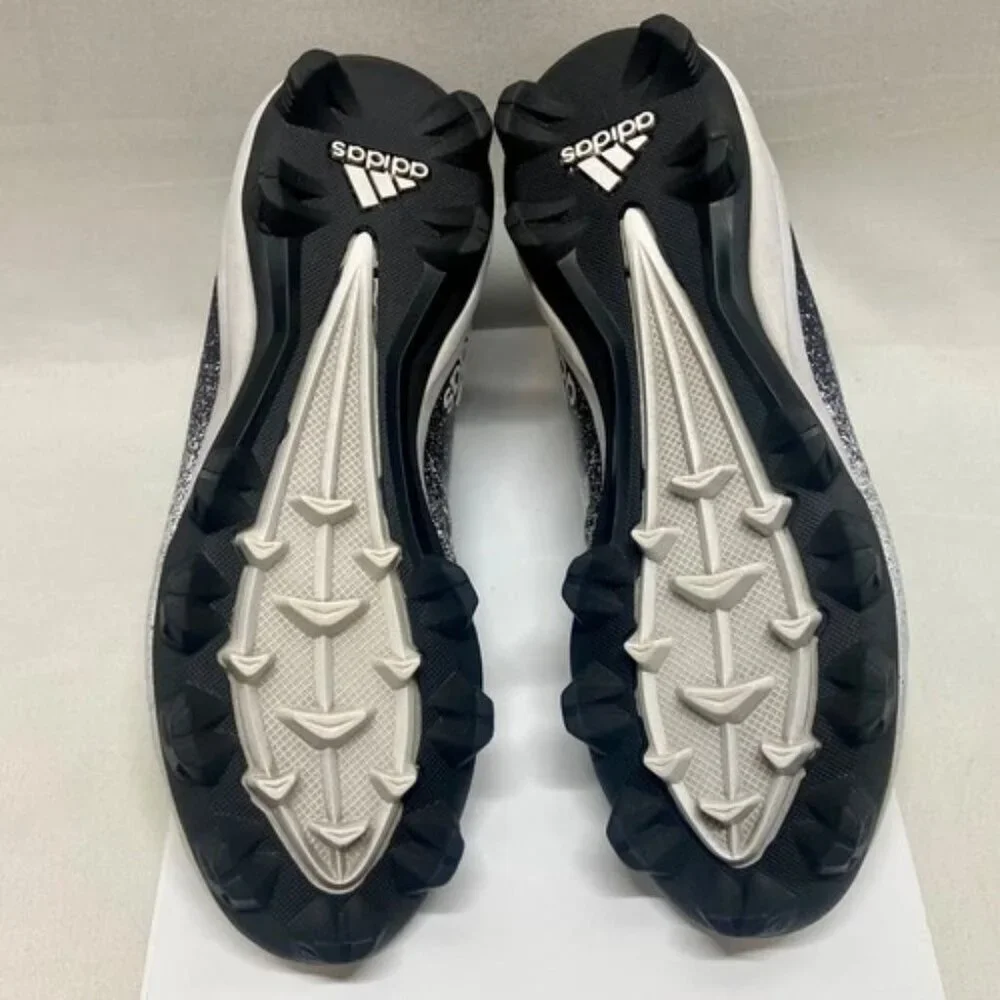 Adidas Icon Bounce Cleats Mens 7 Women 5.5 Black White Baseball Cleat SPG 753001